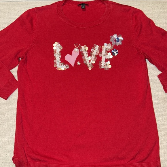 Talbots Love Sequined Sweater SZ Small Gently used. Good Condition 3/4 Sleeve - Picture 1 of 6